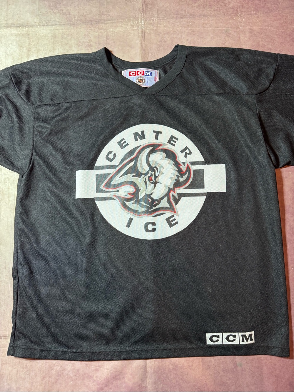 Vtg 90s Buffalo Sabres CCM Goat Head Practice Jersey Deadstock NWT Mens Sz Large